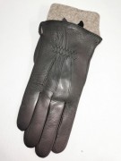 Мужские перчатки натуральная кожа Anjela SWMX-203 р. 10.5 Черный