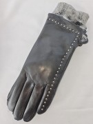 Женские перчатки натуральная кожа 06# р. 7,5 Черный