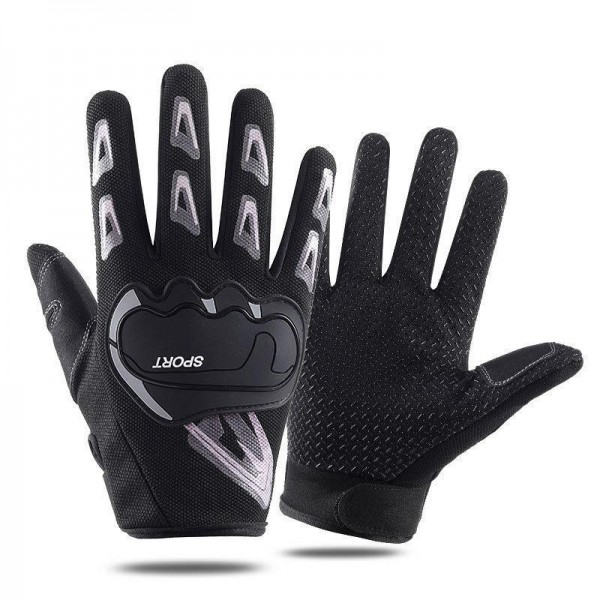 Спортивні рукавички для фітнесу з флісом Q9075 р. M Чорний із сірим
