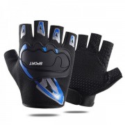 Спортивные перчатки для фитнеса с флисом Q9074 р. XL Черный с синим
