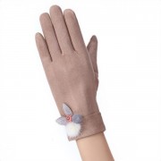 Женские перчатки замшевые сенсорные BK-001 р. M Бежевый
