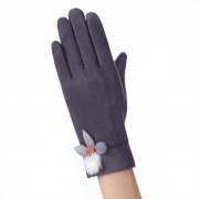 Жіночі рукавички замшеві сенсорні BK-001 р. M Сірий
