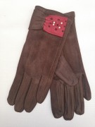 Женские перчатки замшевые сенсорные ANJELA JPR-07 р. L Коричневый