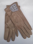 Женские перчатки замшевые сенсорные ANJELA JPR-07 р. M Капучино