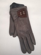 Женские перчатки замшевые сенсорные ANJELA JPR-07 р. M Серый