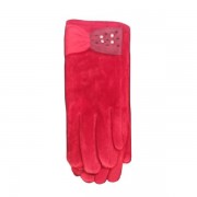 Жіночі рукавички замшеві сенсорні ANJELA JPR-07 р. L Червоний