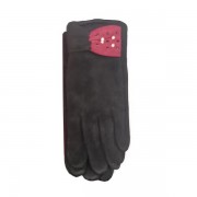 Жіночі рукавички замшеві сенсорні ANJELA JPR-07 р. M Чорний