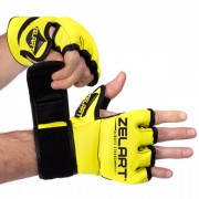 Рукавички для змішаних єдиноборств MMA Zelart BO-5699 M Жовтий