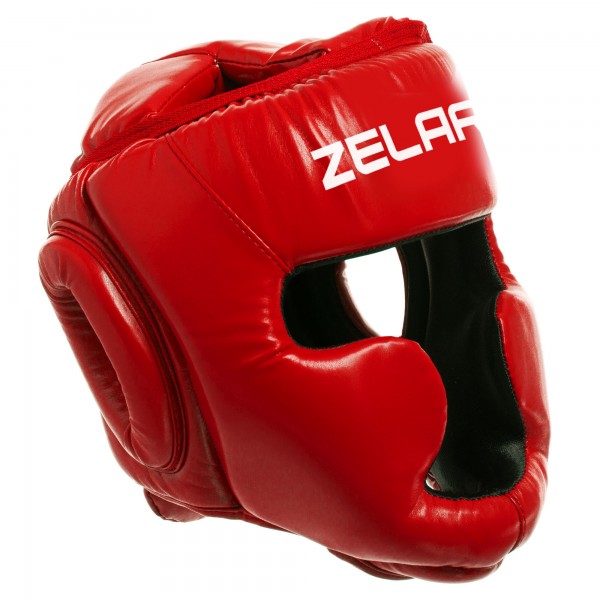 Шлем боксерский с полной защитой Zelart BO-6001 M Красный