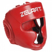 Шолом боксерський з повним захистом Zelart BO-3954 L Червоний
