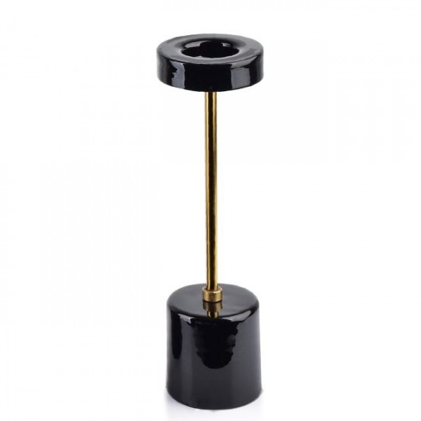 Свічник металевий чорний Flora H-35.5 см. 35299