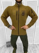 Военная флисовая кофта с карманами для ДПСУ Койот, размер XL