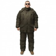Теплый зимний костюм Таслан для рыбаков и охотников -30°С олива-хаки, размер 52/54