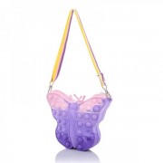 Детская сумочка Поп Ит 17*15 см на молнии Бабочка с длинным ремешком Den-09/05-53 фиолетовый