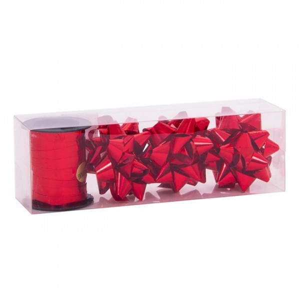 Набір для пакування подарунків Flora червоний 43045