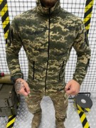 Армейская тактическая демисезонная кофта флис Pixel Камуфляж, размер 3XL