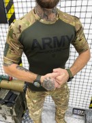 Армейская камуфляжная футболка Хаки, размер 2XL