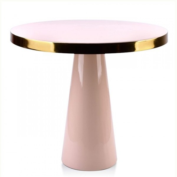 Столик металлический розовый Flora D-50.5 см. 35325
