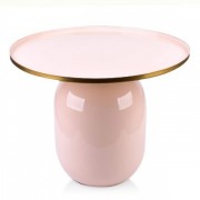 Столик металевий рожевий Flora D-50.8 см. 35306