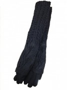 Перчатки женские длинные трикотаж р. L CKXT-002 Черный